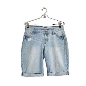 Women's Old Navy Curvy / Profile Bermuda Platinum Jean Shorts  - Size 2
